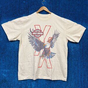 Harley-Davidson Motorcycle x Machine Gun Kelly beige T-Shirt Size Large